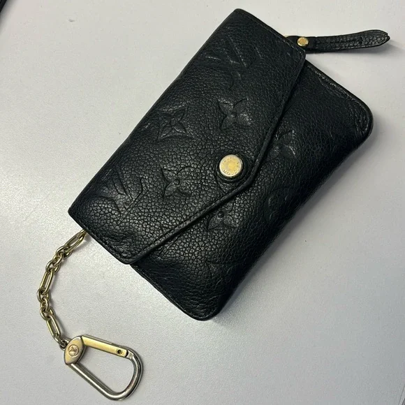 Louis Vuitton Black Leather Card Key Holder - Picture 1 of 11